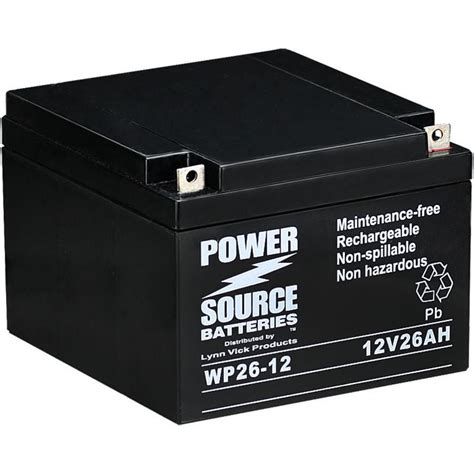 Power Source Wp26 12 Sla Sealed Agm Battery 12 Volt 26 Ah