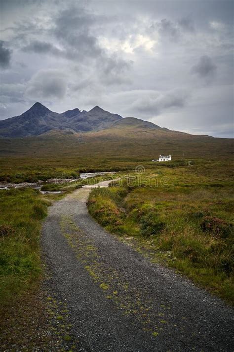 Vertical Shot Of A Winding Road Through The Highlands In Sligachan