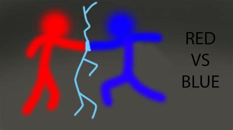 Red Vs Blue Stickman Fight Thedarkguyyt Youtube