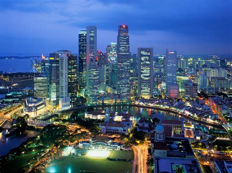 Aerial View Of Singapore - Cityscapes Wallpaper