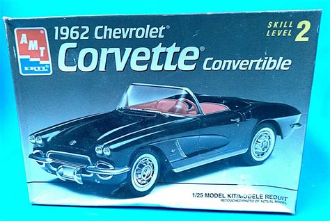 Amt 1962 Corvette 125 Model Kit 62 Ht Conv 2 N 1