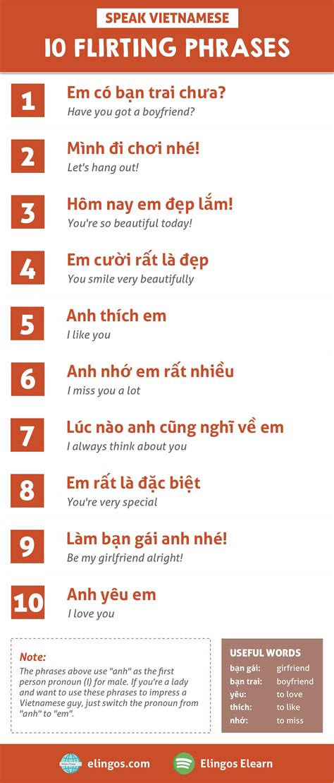 Vietnamese Phrases | TOP 10 Flirting & Love phrases in Vietnamese | Vietnamese phrases, Learn ...