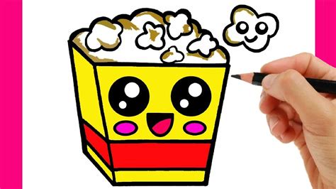 how to draw a popcorn easy step by step