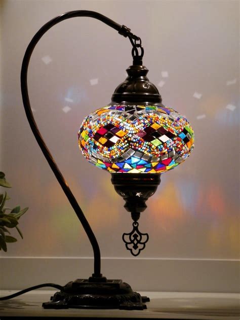 Turkish Lamp Multicoloured Mosaic Kilim Sydney Grand Bazaar Au