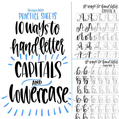 Bundle And Save Hand Lettering Practice Sheets 10 Ways To