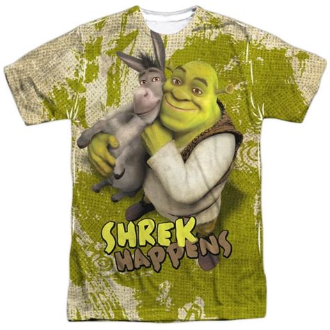Shrek Shrek Best Friends Front Back Print Mens Sublimation Shirt