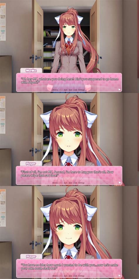 The Player Comforts Monika Ddlc