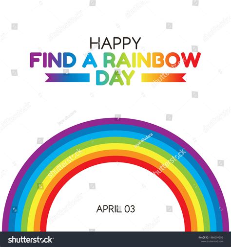 Vector Graphic Happy Find Rainbow Day Stock Vector Royalty Free