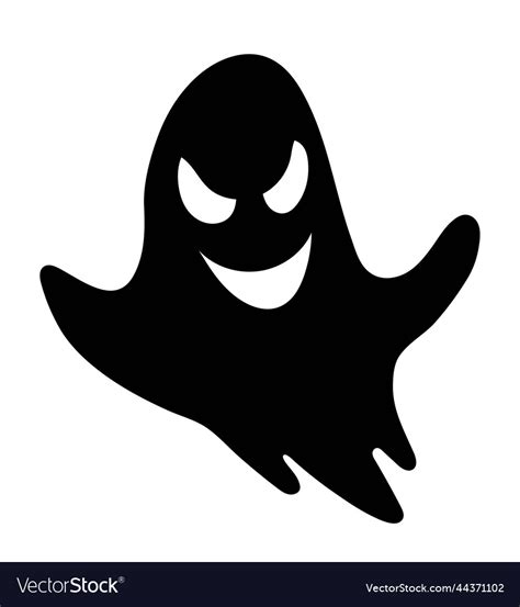 Halloween Ghost Silhouette Royalty Free Vector Image