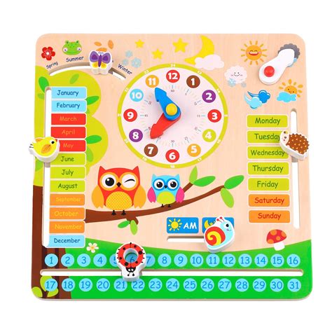 Buy Woody Treasures Montessori Wooden Toys Kids Clock Wooden Toy