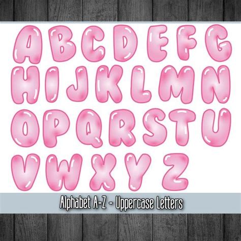 Printable Digital Alphabet Letters Bubble Letters Bubble Alphabet