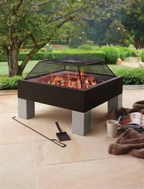 Includes lava rock, a pvc cover. Fire Pit Table With Lid - Ideas on Foter | Fire pit, Fire ...