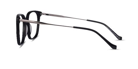 Confident Square Black Silver Glasses For Men Eyebuydirect