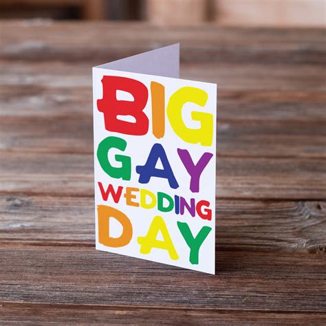 Big Gay Wedding Day Cards Lgbt Wedding Rainbow Same Sex Marriage