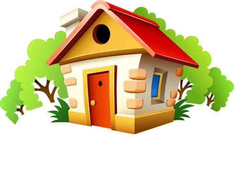 House Bedroom Clip Art Cartoon Small House Creative Png Download