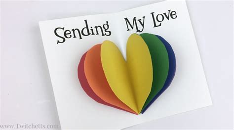 Watch How To Make An Easy Rainbow Heart Card For Your Loved One