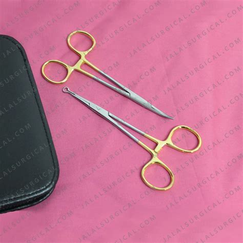 The do it yourself vasectomy kit! Surgical Vasectomy Forceps Set NSV Kit with Leather Pouch - Jalal Surgical