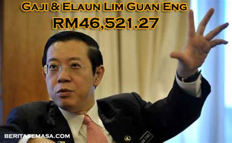 Managed by the communication dept in lim's office. POLITIK HARIAN: Gaji & Elaun Guan Eng RM46,521