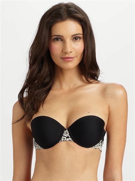 Wacoal Embrace Lace Strapless Bra In Natural Black Lyst