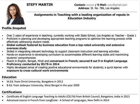 Teacher cv examples + guide. Resume For Teacher Job Application In India - Best Resume ...
