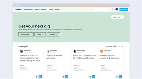 Vimeo For Hire Is A New Gig Marketplace For Freelance Video Pros
