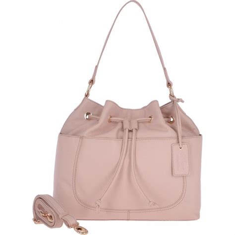 Medium Leather Bucket Bag Dusty Pink 62455 Handbags From Leather