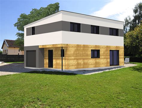 Quel est le bardage d'une maison à clisson ? Maison cubique - bardage bois et crépis Nos Projets Maison ...