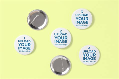 Placeit Mockup Featuring Multiple Pin Buttons