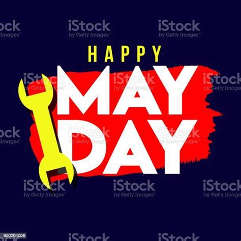 Happy May Day Vector Template Design Illustration Stock Illustration