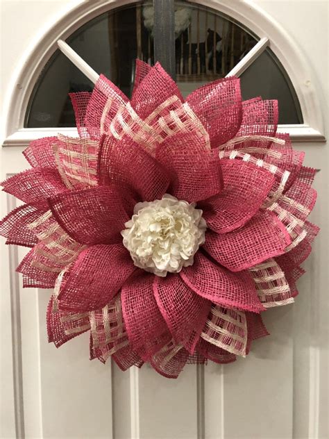 Excited To Share This Item From My Etsy Shop Burlap Wreath Flower
