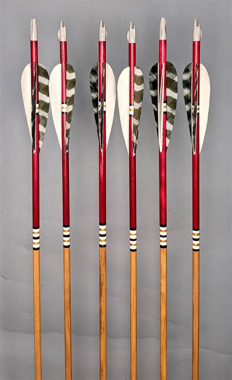 Traditional Cedar Arrows 30 35 Lb 516 Dia New Dozen Red Etsy