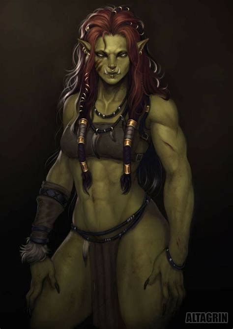 Warrior Orc Girl Female Orc Concept Art Characters Fantasy Artwork