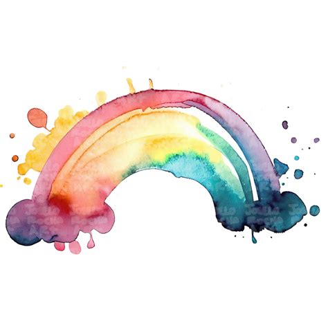 Watercolor Rainbow Splash Drawing By Joselo Rocha Doodle Addicts