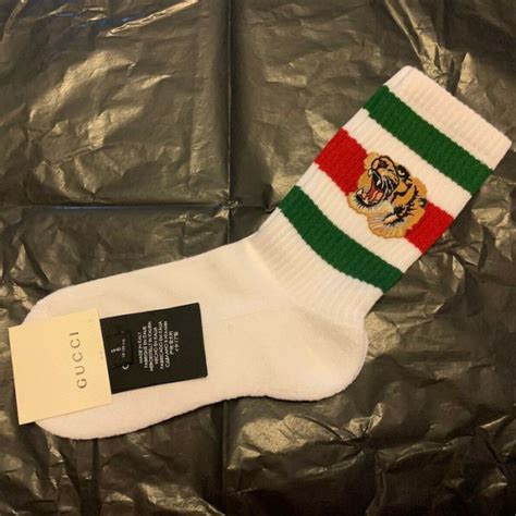 Gucci Stretch Cotton Socks With Tiger
