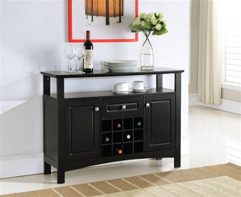 Kaleb Sideboard Buffet Bar Cabinet With Wine Rack Open Shelf And Drawer