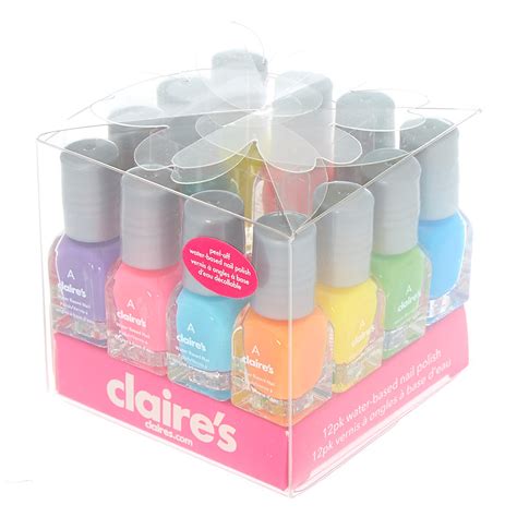 Neon Mini Water Based Nail Polish Set 12 Pack Claires