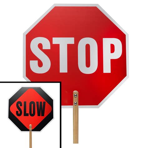 Handheld Stop Sign/slow Sign | MFASCO Health & Safety