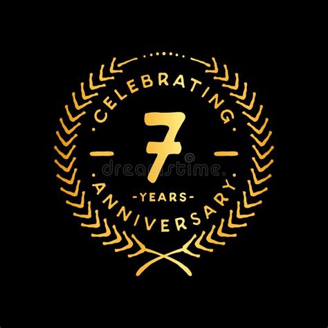 7 Years Design Template 7th Vector And Illustration Stock Vector