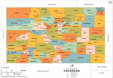Colorado County Map Boundaries