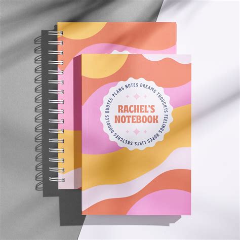 Personalised Colourful Notebook