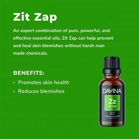Zit Zap Acne Essential Oil Blend Davina Wellness