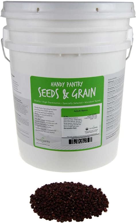 Adzuki Sprouting Seed Mix Organic 35 Lbs Bucket