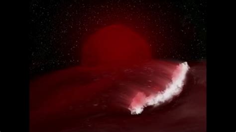 Blood Moon Over The Ocean Speed Paint Youtube