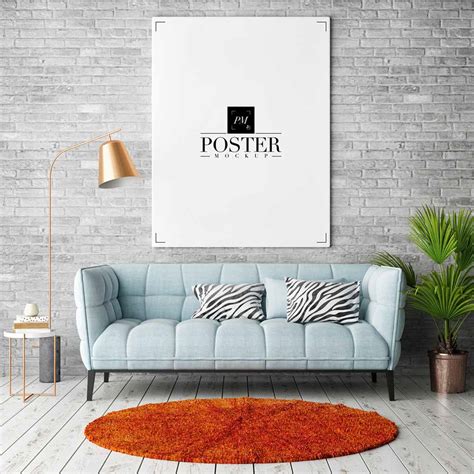 Download Free Room Interior Frame Poster Mockup | Mockuptree