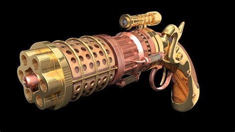 Steampunk Gun 3d Model 3d Projectile Steampunk Gun The Art Of Images