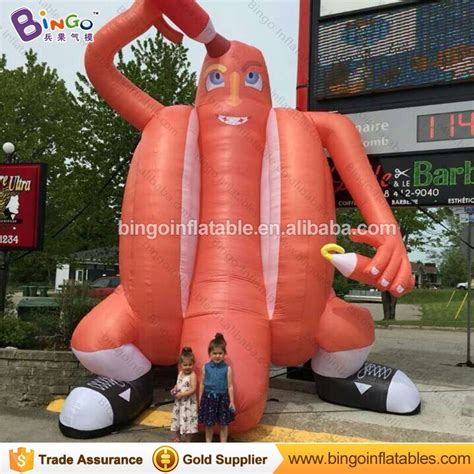 Personalized 16 Feet Giant Inflatable Hot Dog Cartoon 5m