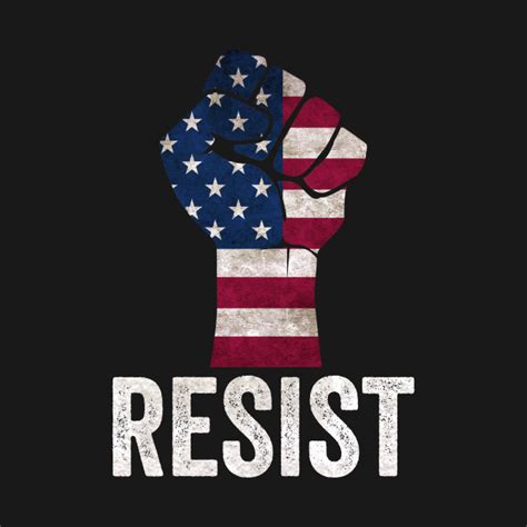 Resist American Flag Anti Trump Fist Support Immigration Immigrants