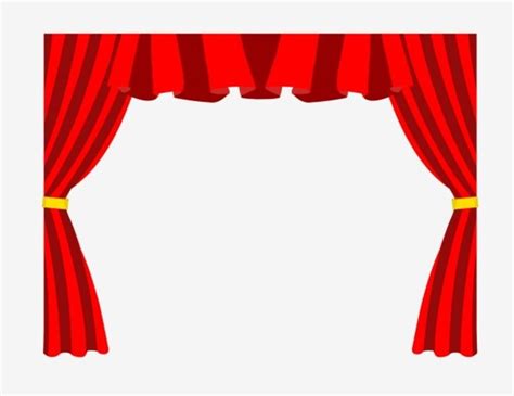 Red Curtain Theater Curtain Cartoon Illustration Hand Drawn Curtain ...