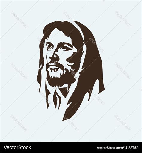 Face Lord Jesus Christ Royalty Free Vector Image