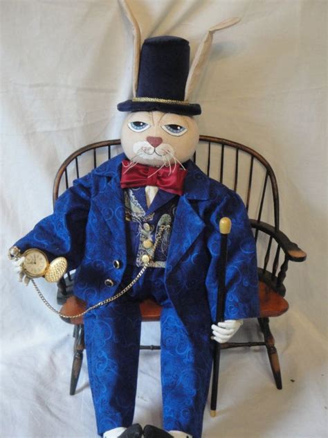 Custom Order For Judy Male Rabbit Art Doll Blue Suit Etsy Art Dolls